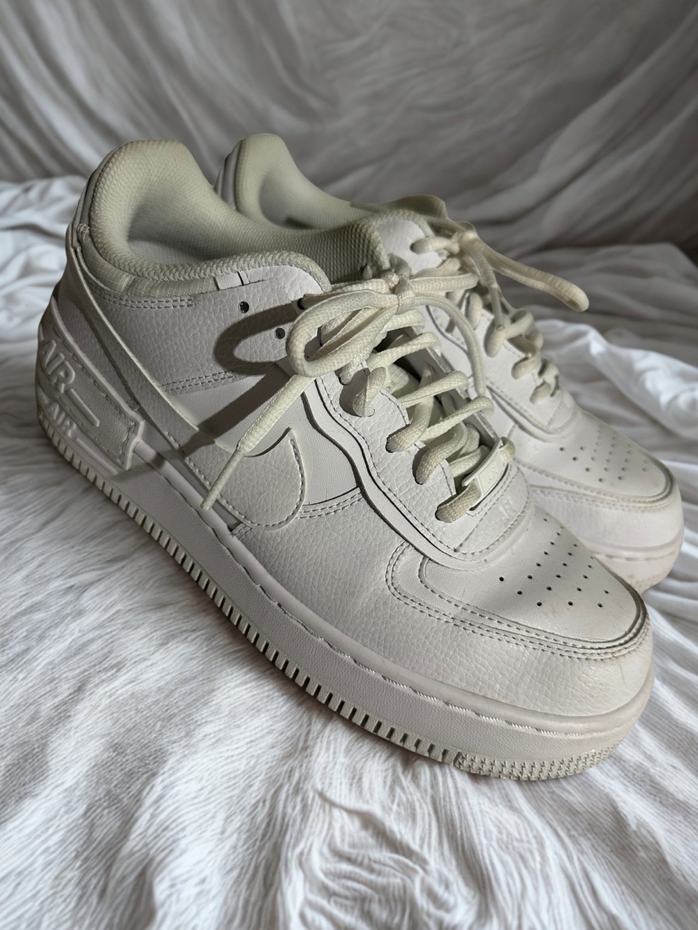 Nike Air Force 1 Shadow "Triple White" (Style Code: CI0919-100). Women’s sz 9
